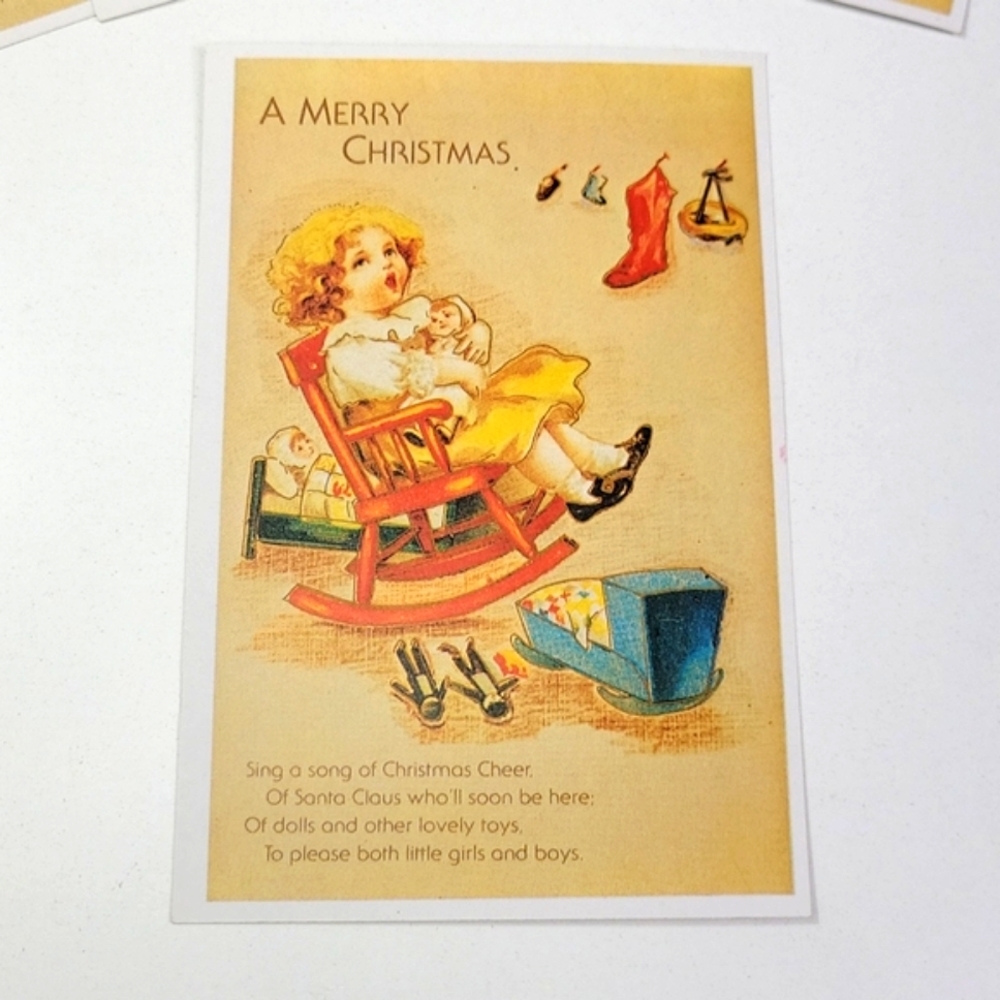 Vintage 1900s Christmas Postcards Unused